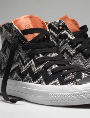 Converse联名意大利Missoni推出Chuck Taylor All Star黑白纹饰鞋款