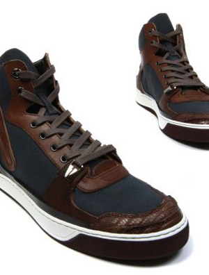 �ϵ�Ʒ�ʣ�Lanvin�Ƴ�2011�괺�ļ�Canvas/Lizard Leather Sneaker��Ь��