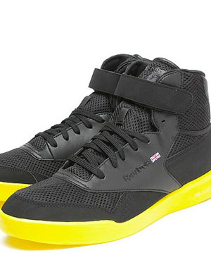 搭配抢眼黄色胶底,Reebok推出2011年春夏季EX-O-FIT Plus Hi Ultralite新鞋款