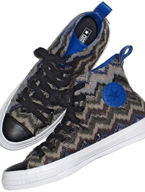 会奔跑的针织工艺,Missoni x Converse Chuck Taylor High 2011秋冬新款