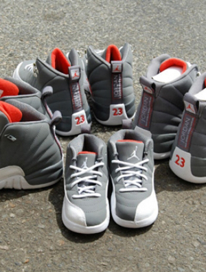 Air Jordan XII“Cool Grey”带来家庭全SIZE鞋款
