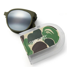 A Bathing Ape×Sunpocket联名折叠墨镜
