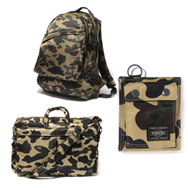 两大经典碰头,Porter x A BATHING APE 1ST CAMO 配件系列
