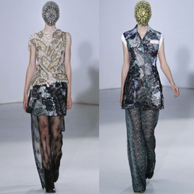 水晶面具贯穿Maison Martin Margiela 高定秀场