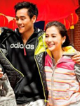 Angelababy彭于晏携手拍摄鞋服品牌平面广告