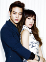 SHINee与f(x)宋茜携手为杂志拍摄了复古写真