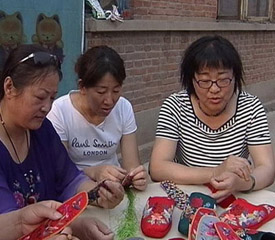 农家女借奥运“点鞋成金”